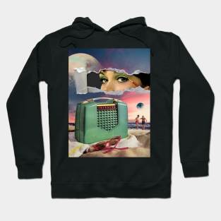 On The Radio - Surreal/Collage Art Hoodie